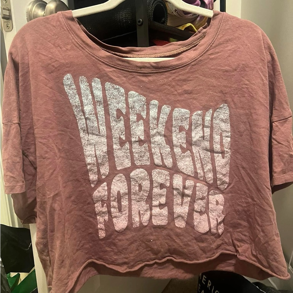 Weekend Forever Pink Crop Top